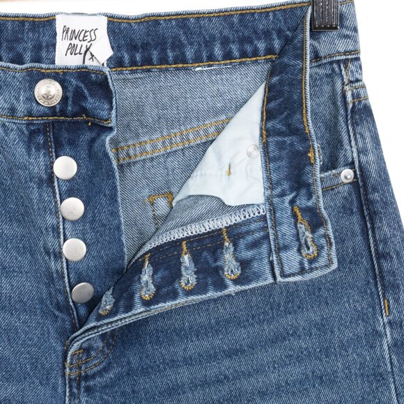 NWT Princess Polly Fawcett Jeans – Dark Wash Blue Denim Women’s Size 4 - Picture 5 of 10